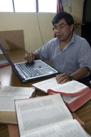 A translator in Guatemala